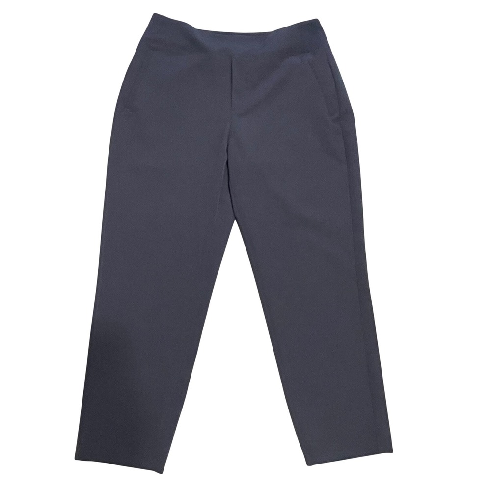 Athleta Brooklyn Ankle Pants Women 14 Navy Blue Travel Athleisure Commuter